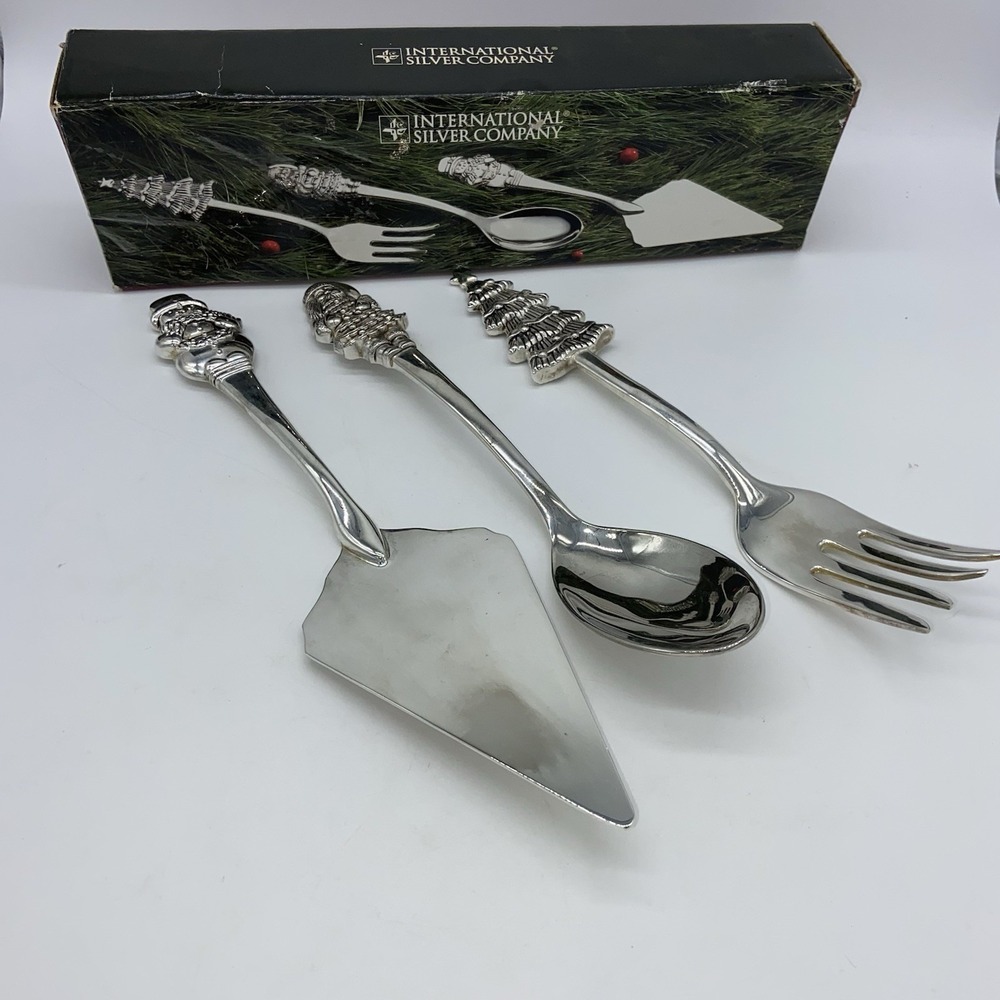 International‎ Silver Company Holiday Christmas 3 Piece Serving Set